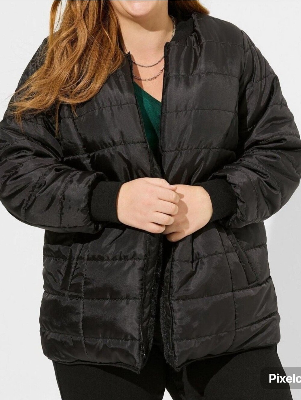 Torrid Feel the Fit Water Resistant Puffer Jacket Black size 2X